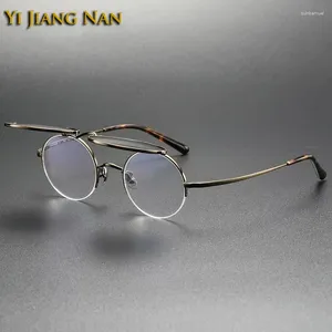 Occhiali da sole cornici rotonde in titanio uomini clip occhiali ottici polarizzati telaio alla guida di occhiali da prescrizione femminile occhiali occhiali occhiali