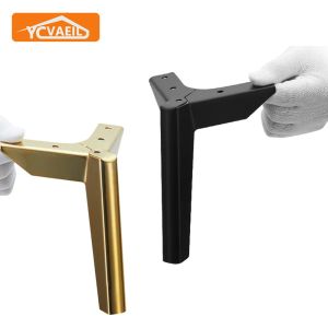 4 pezzi gambe di mobili in metallo per divano letto tavolino da caffè in oro oro oro gambe di ricambio gambe di sostituzione hardware 8-15 cm