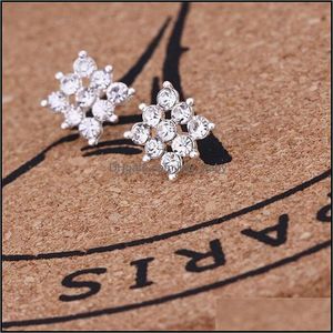 Stud Creative Ear Studs Fashion Snowflake Beer Crystal Rhinestone Pearl New Earrings 587 T2 Drop Delivery Jewelry Dhafp