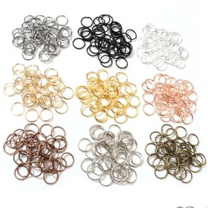 Pierścienie skokowe podzielone 200pcs/partia 7 mm metalowa biżuteria DIY Informacje Otwórz pojedyncze pętle pierścień do tworzenia komponentów dostarczania DHO3Q