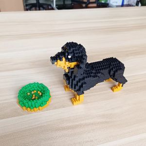 Alltogetho Dog Model Mini Building Block Toy Set для Kid Boy Girls для новичка для взрослых Тедди Хьюз Корги Колли -коллики кирпичи в стиле питомца