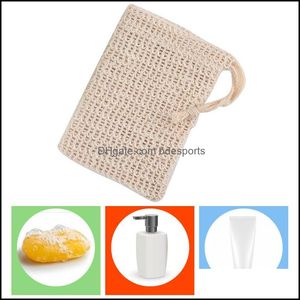 Andra badtoalettförsörjningar SOAP BLister Mesh Double-Layer Net Foaming Easy Bubble Bag Soft Bekväm säcksavare Pouch DString Hold OT8TD