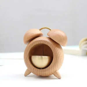 Decorative Figurines Home Japanese Wooden Decorations Doorbell For Refrigerator Stickers Glass Door Wind Chimes Desktop Gifts