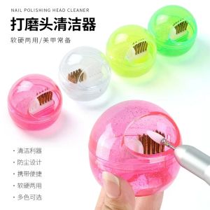 Nail Drill Bit Cleaning Brush Copper Wire Remove Dust Cleaning Case Hard Drill Grinding Head Soft Brush Cleaner Nail Art Tool