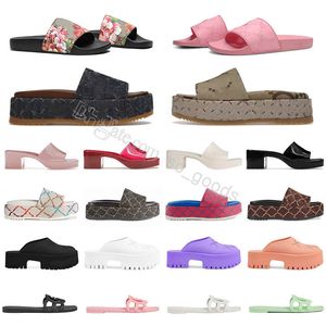 Designer tofflor Kvinnor Män glider läder canvas gummi lyxiga mode platta bottnar scuffs flip bi tiger orm strand sandal