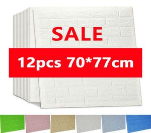 77x70 3D Wall Stickers Imitation Brick Bedroom Decor Waterproof Selfadhesive Wallpaper For Living Room Kitchen TV Backdrop Decor3074544