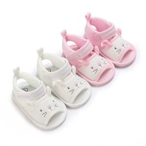 First Walkers Spring and Autumn Baby Casual Shoes Cute Cartoon Animal Kindergarten Sandals Pure Cotton Anti slip First Step Girls Shoes d240525