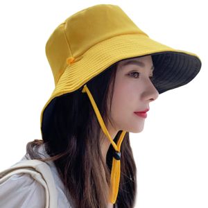 Frauen Sonnenhut 2023 Neuer Sommer großer Brim Beach Caps Outdoor Fischerhüte Gorras Hombre atmungsaktive Sunbonnet Cap Sombrero