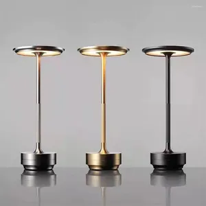 Lâmpadas de mesa LED LED Lâmpada de mesa USB Estilo industrial portátil Touch Touch Cafe Bar Retro decoração Nightlight