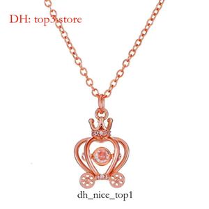 Cart Necklace Pendant Necklaces Pumpkin Crown For Women Luxury Rhinestone Aesthetic Jewelry Accessories 2023 9748