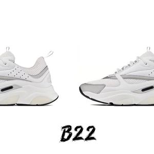 Chaussure luxe b22 sneaker män med box lace-up casual designer sneakers b22 tennisskor mode kvinnor 22 golvskor