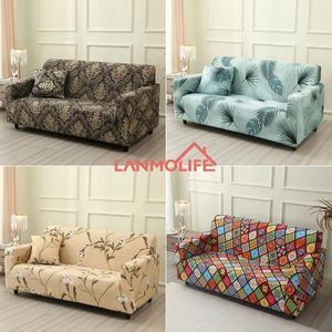 Pokrywa krzesła Lanmolife rozciągająca sofa Cover Universal Printed Slipcover Loveseat Couch z poduszką 1PC