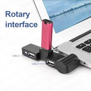 Multiport 4 Ports USB -разветвитель вращающийся USB 2.0 Экспункт USB -концентратор USB Dock Station