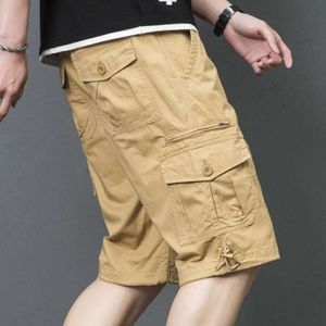 Seven Fashionable Work Shorts For Men S Summer New Youth Loose Multi Pocket Elastic Split Pants ummer plit