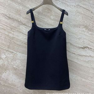 Tvådelad klädmetallbokbok Microetikett Black Personaliserad Samma Half kjol Tank Top Series