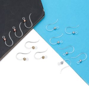 10-20pcs/Lot 14x18mm Transparent Resin Ear Hook For Jewelry Making Earrings Earring Hook Base Setting DIY Accessories Wholesale