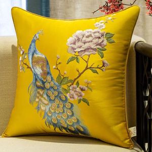 Kissenbedeckung Dekorative Hülle Phoenix Blume Chinese rot/gelb/beige/türquose/blau Sticksofa Coussin Stuhl Dekor Dekor