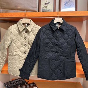 メンズプラスサイズのジャケットレディースジャケットコートデザイナー23秋/冬の綿服bダイヤモンドキルティングトリコーコート