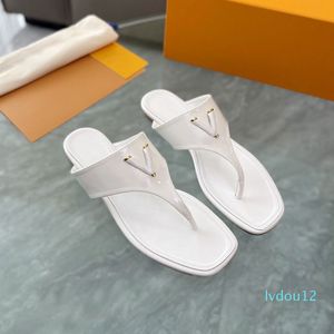 15a tofflor svart läder thong 70-tal platt flip-flops pool strandkvinnor