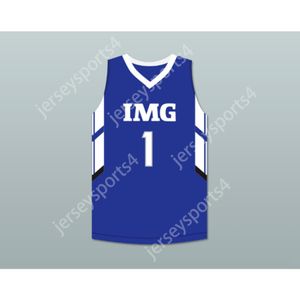 Custom Qualquer nome qualquer equipe Jonathan Isaac 1 IMG Academy Basketball Jersey All Stitched Size S M L XL XXL 3xl 4xl 5xl 6xl Qualidade superior