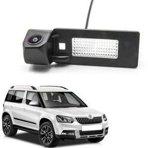 CCD HD AHD Fisheye Rear View Camera for Skoda Yeti 2014 2015 2016 2017 Car Reverse Parkingバックアップモニターナイトビジョン