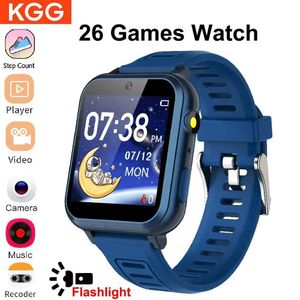 Orologi per bambini Game Childrens Smartwatch 24 PUZLS GAME PULLE CAMERA PER PERCONTO CALCULATO DELLA ALLA ANCHIO FLASH FLASH 12/24 ore Smartwatch regalo D240525