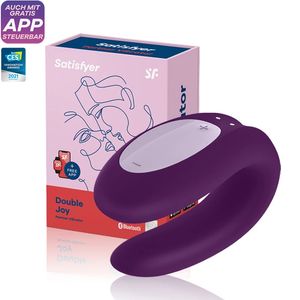 Satisfyer Double Joy App App controlado Vibrador Silicone Toys para Casais 10 Vibração Ipx7 Vibradores à prova d'água Mulheres UYO 240524