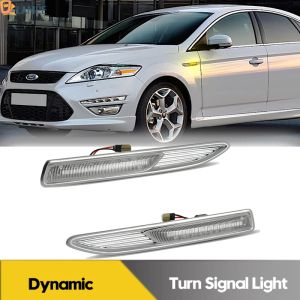 Ford Mondeo Mk4 Emlak BA7 2007 ~ 2015 Araba Led İşaretçisi Dinamik Tekrarlayıcı Blinker Amber Gösterge Işığı