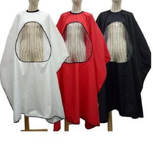 Professional Waterproof Styling Salon Barber Hairdresser Hair Cutting Hairdressing Gown Cape with Viewing Window Apron 115/80CM