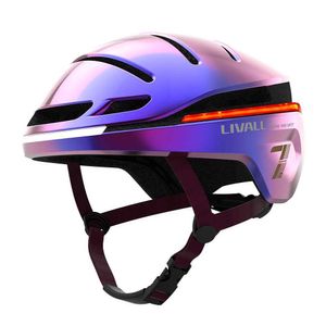 サイクリングヘルメット最高のオリジナルリボールEVO21自転車電気スクーター筋肉自動SOS警告Q240524を持つ女性向けスマートMTBバイク電球Q240524