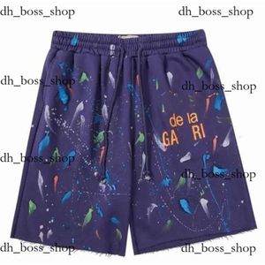 2024 Men's Womens Sports Shorts gallerydept short Designer Colorful Ink-Jet Hand-Painted French Classic Mesh Sports Drawstring Shorts Street galery dept 106