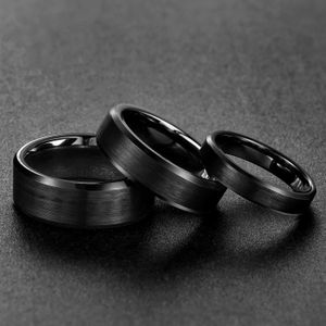 Casal Rings Kolmnsta 4/6/8mm anel de cerâmica preta para homens com conforto escovado adequado para casais Anel de noivado da aliança de casamento masculino 4-15 ANEL S2452455