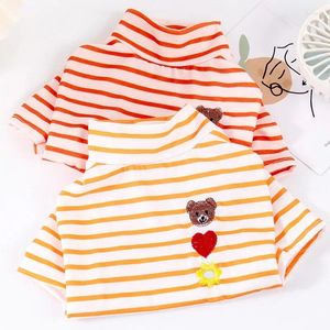 Hundekleidung Fashion Shirt Sommer Welpe Streifen süße Katze Sweatshirt Weiches Haustier Kätzchen Kleidungsdruck Coverall Chihuahua Kleidung