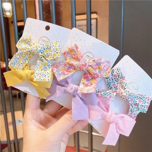 2024 2PCS Children's Bow Hair Clip Korean Girl Clip Side Bangs Clip Top Clip Headdress Cute Baby Sen Hair Accessories for Girls Bow Hair