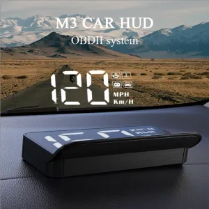 M3 AUTO GPS OBD2 Exibição de cabeça de carro Digital Speedometer Accessories Cartelics Electronics HUD Display para todos os carros