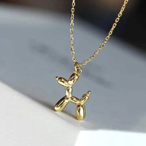 Pendant Necklaces Silver Cute Animal Balloon Dog Necklace Creative Pendant Clavik Chain Necklace Womens and Girls Jewelry Direct Shipping S2452599 S2452466