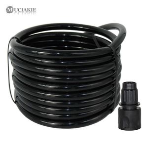 MUCIAKIE 25M 8/11mm Water PVC Hose 3/8'' Watering Tubing Garden Irrigation Tube with Black Quick Connector L2405