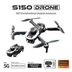 Drones S150 RC Drone 4K Высокопроизводительная двойная камера Профессиональная аэрофотоснимка. Опугивание к предотвращению бесщеточного вертолетного самолета S24525