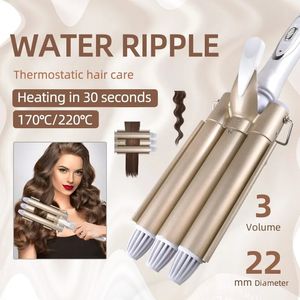 Kemei1010 Professional Hair Tools Curling Triple Barrel Styler Curlers Electric Waver Styling Tool 240515