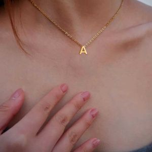 Pendant Necklaces Hot A-Z Initial Necklace Stainless Steel Necklace Pendant Welding Chain Womens Birthday Gift S2452599 S2452466