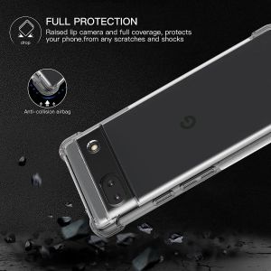 Caso para o Google Pixel 8 7 6 Pro Pixel 5 4a 4 3a 3 XL Cristal CRÍNICO CRÍNICO PROVENDO DE CHUMPLO TPU TPU Slim Fit Cover