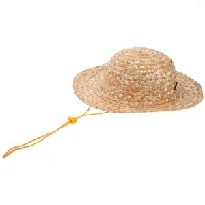 Berets Kids Straw Hat Beach Sun Cap Ochrona na zewnątrz Letnie imprezę Farmer Costume Hats
