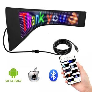 Bluetooth LED Display Screen Message Scrolling Sign Board Ultra-thin Soft Flexible Led Panel Car Display For Store Advertising 240514