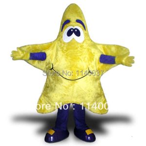 mascot Cute Yellow Mascot Costume Lovely Purple Star Cartoon Character Adult Fancy Dress Suit Mascot Costumes