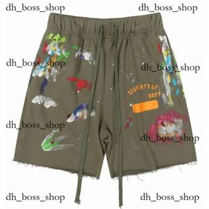2024 Men's Womens Sports Shorts gallerydept short Designer Colorful Ink-Jet Hand-Painted French Classic Mesh Sports Drawstring Shorts Street galery dept 528