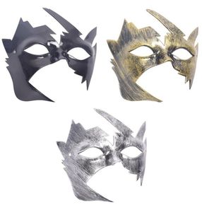 Halloween homens inteiros polidos antigos prateados venezianos mardi gras máscara de festas máscara de baile de máscara de máscara de máscara de máscara de máscara 9099700