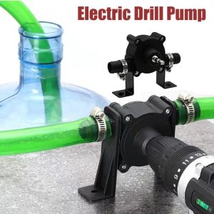 Portable Electric Drill Pump Self Priming Transfer Pumps Oil Fluid Water Pump Portable Round Shank Heavy Duty Self-Priming Hand