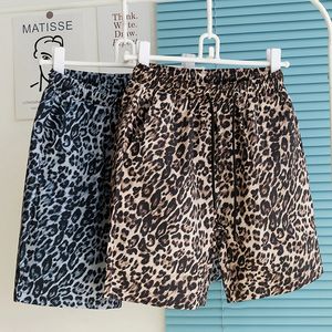 Summer Beach Shorts Men Elastic Waist Leopard Print Casual Shorts Summer Loose Korean Fashion Short Pants 240524