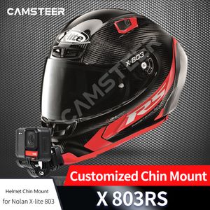Camsteer anpassade CNC Aluminium Nolan X-Lite X803RS Helmet Chin Mount för GoPro Max Hero 12 11 Insta360 X4 X3 DJI Akaso Camera