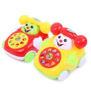 赤ちゃんのおもちゃの時計仕掛けおもちゃベビーシミュレーション電話おもちゃ漫画プルライン電話ギフト開発スマート教育は子供のおもちゃを巻き上げましたS2452433